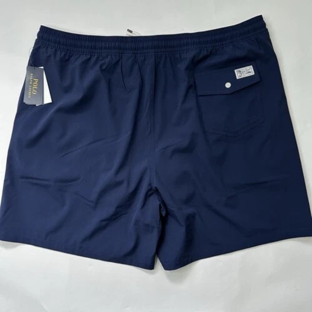 Polo Ralph‎ Lauren Mens Swim Trunks Shorts Navy with mesh brief Size 4XB Big - Picture 2 of 4